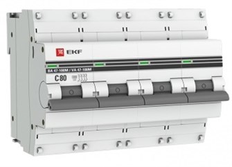Автоматический выключатель  EKF mcb47100m-4-80C-pro 1126190