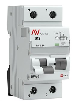 Автомат дифференциальный EKF rcbo6-1pn-13D-300-ac-av 1126367