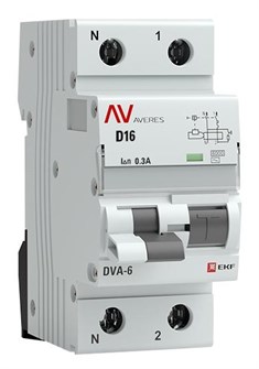 Автомат дифференциальный EKF rcbo6-1pn-16D-300-ac-av 1126368