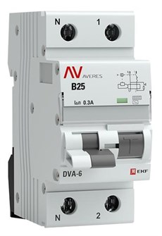 Автомат дифференциальный EKF rcbo6-1pn-25B-300-ac-av 1126354