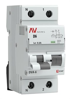 Автомат дифференциальный EKF rcbo6-1pn-6D-300-ac-av 1126373