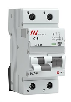 Автомат дифференциальный EKF rcbo6-1pn-13C-300-a-av 1126250