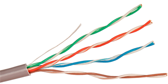 Кабель витая пара U/UTP 5e кат. 4 пары Exegate UTP4-C5e-CU-S26-IN-PVC-GY-305 803545