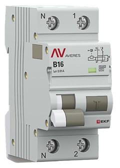 Автомат дифференциальный EKF rcbo6-1pn-16B-10-a-av 1126268
