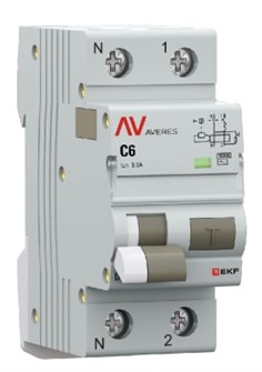 Автомат дифференциальный EKF rcbo10-1pn-6C-300-ac-av 1126686