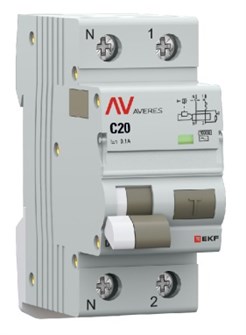 Автомат дифференциальный EKF rcbo10-1pn-20C-100-ac-av 1126658