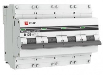 Автоматический выключатель  EKF mcb47100m-4-125D-pro 1126176