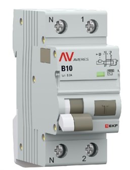 Автомат дифференциальный EKF rcbo10-1pn-10B-300-ac-av 1126671