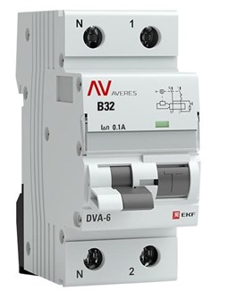 Автомат дифференциальный EKF rcbo6-1pn-32B-100-ac-av 1126299