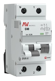 Автомат дифференциальный EKF rcbo6-1pn-40C-300-ac-av 1126364