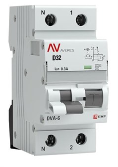 Автомат дифференциальный EKF rcbo6-1pn-32D-300-ac-av 1126371