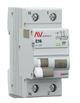 Автомат дифференциальный EKF rcbo10-1pn-16C-300-ac-av 1126681