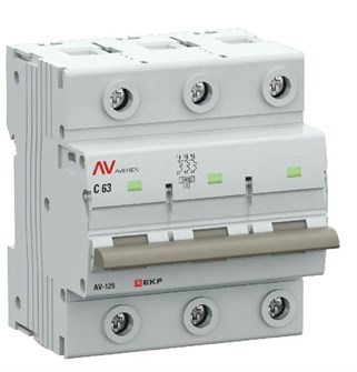 Автоматический выключатель  EKF mcb125-3-63D-av 1130058