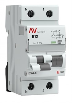 Автомат дифференциальный EKF rcbo6-1pn-13B-30-a-av 1126195