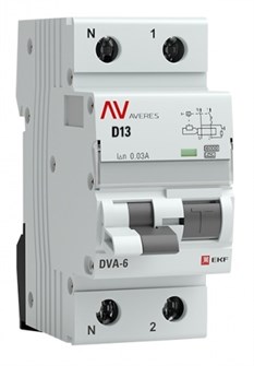 Автомат дифференциальный EKF rcbo6-1pn-13D-30-a-av 1126209