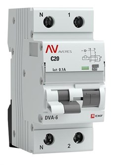 Автомат дифференциальный EKF rcbo6-1pn-20C-100-a-av 1126228