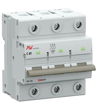 Автоматический выключатель  EKF mcb125-3-80D-av 1130033