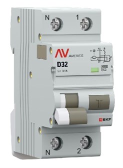 Автомат дифференциальный EKF rcbo10-1pn-32D-100-ac-av 1126668