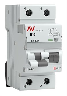 Автомат дифференциальный EKF rcbo6-1pn-16D-100-a-av 1126234