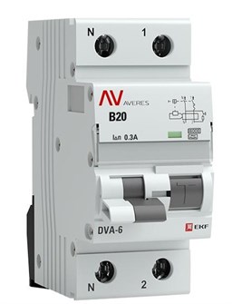 Автомат дифференциальный EKF rcbo6-1pn-20B-300-a-av 1126243