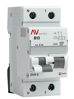 Автомат дифференциальный EKF rcbo6-1pn-13B-100-a-av 1126217