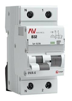 Автомат дифференциальный EKF rcbo6-1pn-32B-100-a-av 1126221