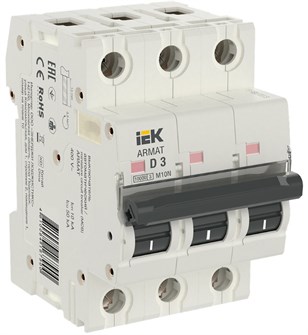 Автоматический выключатель  IEK AR-M10N-3-D003 902792
