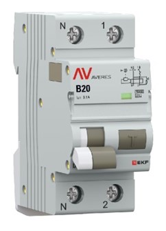 Автомат дифференциальный EKF rcbo10-1pn-20B-100-a-av 1126577