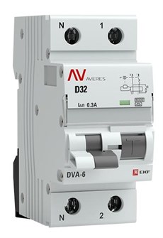 Автомат дифференциальный EKF rcbo6-1pn-32D-300-a-av 1126262