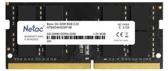 Модуль памяти SODIMM DDR4 8GB Netac NTBSD4N32SP-08 866099