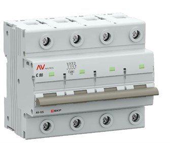 Автоматический выключатель  EKF mcb125-4-80D-av 1130064