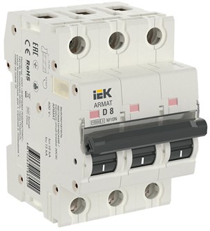 Автоматический выключатель  IEK AR-M10N-3-D008 902796