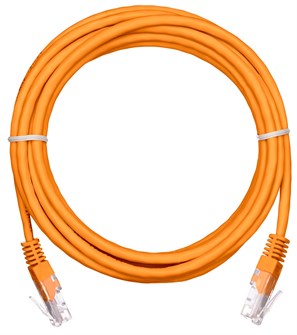 Кабель патч-корд U/UTP 5e кат. 10м Netlan EC-PC4UD55B-BC-PVC-100-OR-5 956860