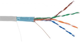 Кабель витая пара F/UTP 5e кат. 4 пары Netlan EC-UF004-5E-PVC-GY 512791