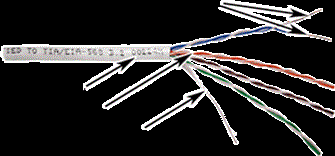 Кабель витая пара U/UTP 5e кат. 4 пары TWT TWT-5EUTP-UNV-TR 884191