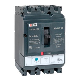 Автоматический выключатель в литом корпусе  EKF mccb99C-100-40 1145255