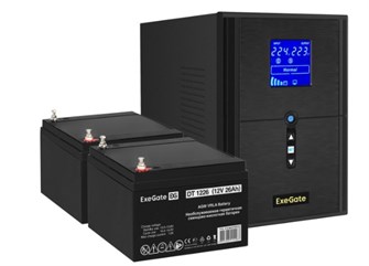 Комплект  Exegate SineTower SZ-2000.LCD.AVR.3SH.1C13.USB 1118248