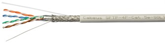Кабель витая пара S/FTP 5e кат. 4 пары Cabeus SFTP-4P-Cat.5e-SOLID-GY 515544