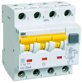Автоматический выключатель дифф. тока (АВДТ)  IEK MAD22-6-025-C-300 463084