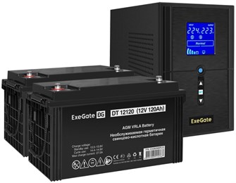 Комплект  Exegate SineTower SZ-1500.LCD.AVR.2SH.1C13.USB 1191551