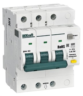 Автомат дифференциальный DEKraft 16386DEK 1149020