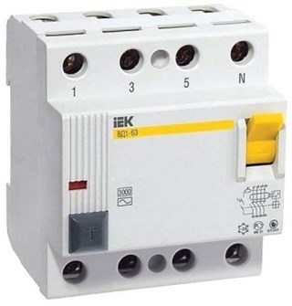 Выключатель дифференциального тока (ВДТ, УЗО)  IEK MDV10-4-100-100 455105