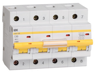 Автоматический выключатель  IEK MVA40-4-100-C 459967