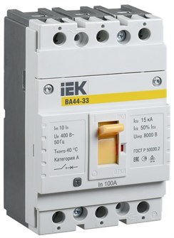 Автоматический выключатель в литом корпусе IEK SVA4410-3-0100 1153587