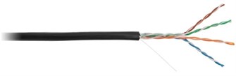 Кабель витая пара U/UTP 5e кат. 4 пары Netlan CCA-UU004-5E-PE-BK 1230620
