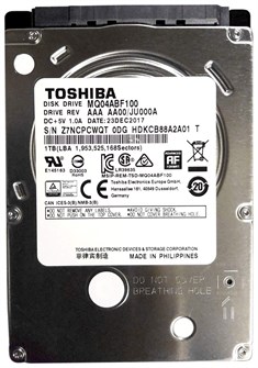 Жесткий диск 1TB SATA 6Gb/s Toshiba (KIOXIA) MQ04ABF100 994609