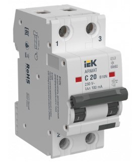 Автомат дифференциальный IEK AR-B10N-2-C020C100 1147892