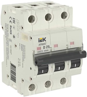Автоматический выключатель  IEK AR-M06N-3-D025 902604