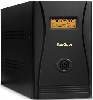Источник бесперебойного питания  Exegate SpecialPro Smart LLB-1600.LCD.AVR.EURO.RJ.USB 890536