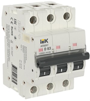 Автоматический выключатель  IEK AR-M10N-3-D063 902803